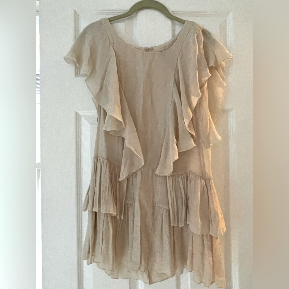 Vero Moda Tan Linen Top